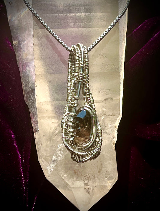 Elestial Smokey Quartz Pendant